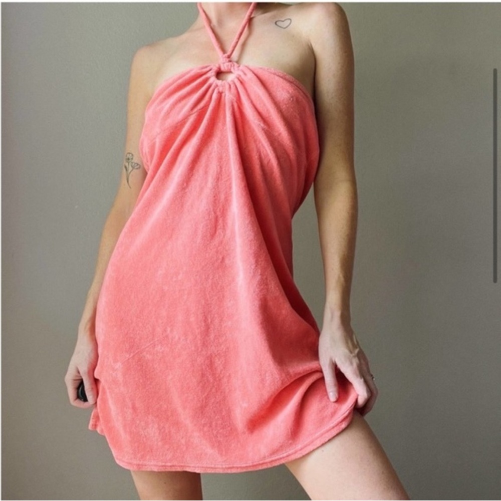 Juicy couture terry halter beach coverup Coral Halter